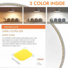 Placa LED Slim Circular 20W Acero Inox - CCT - OSRAM CHIP DURIS E 2835