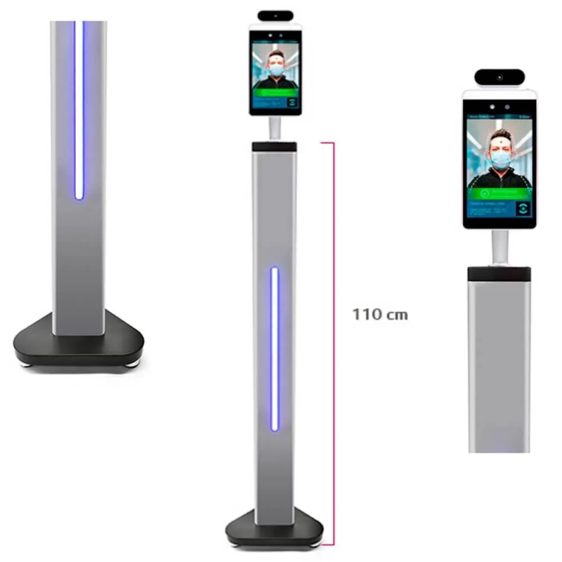 Módulo de control de Acceso con Reconocimiento facial y Medición de Temperatura Goodview para suelo