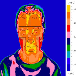 Módulo de control de Acceso con Reconocimiento Facial y medición de temperatura Goodview para pared