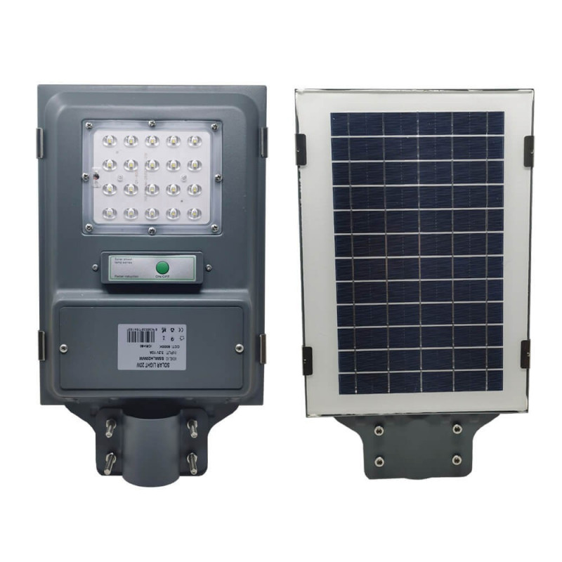 Farola LED 20W SOLAR ECO EPISTAR Con Sensor De Movimiento